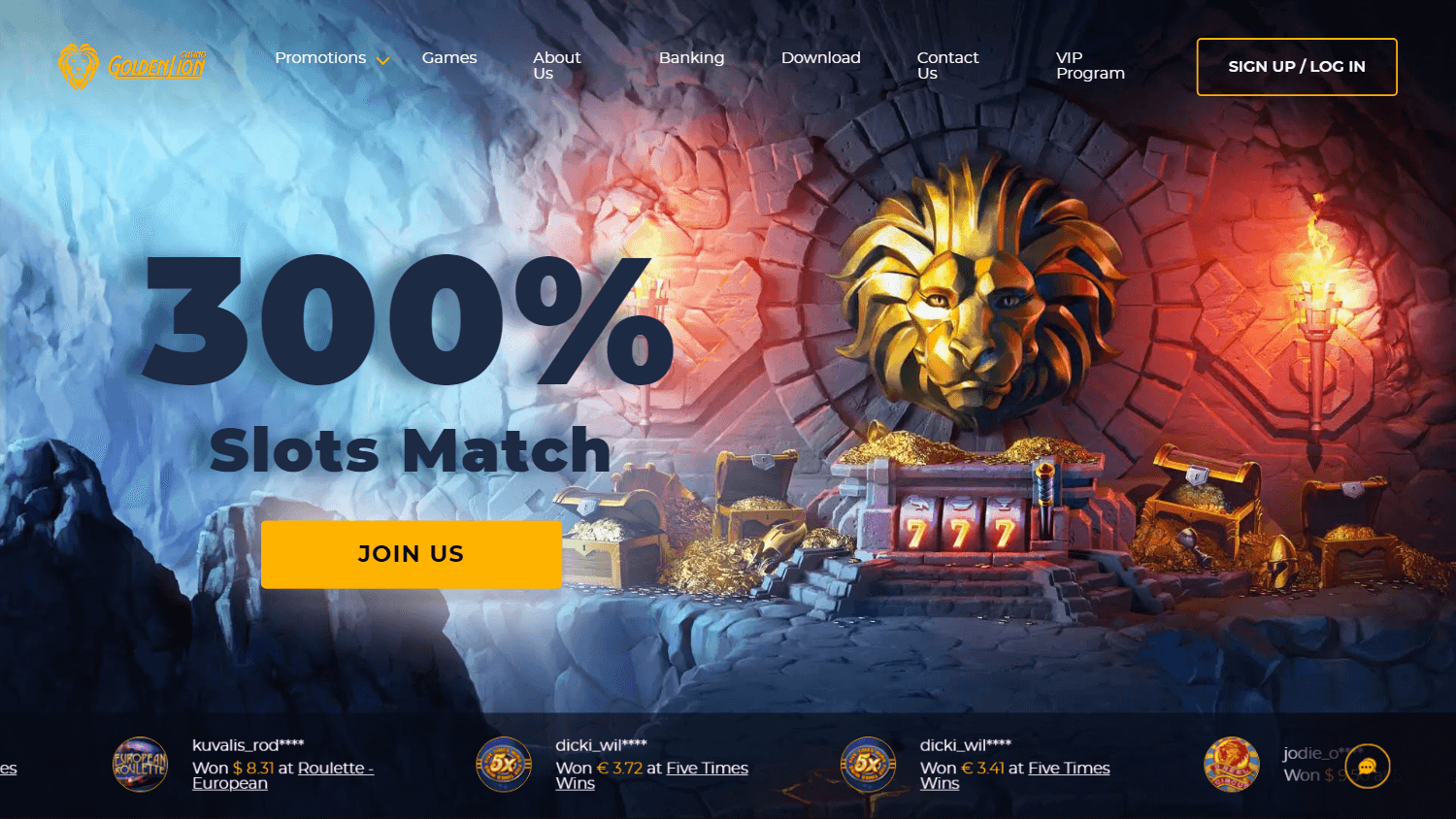 Golden Lion Casino Desktop screenshot